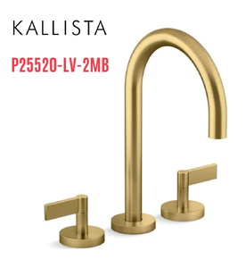 Vòi bồn tắm 3 chân cổ ngỗng màu đồng Kallista P25520-LV-2MB