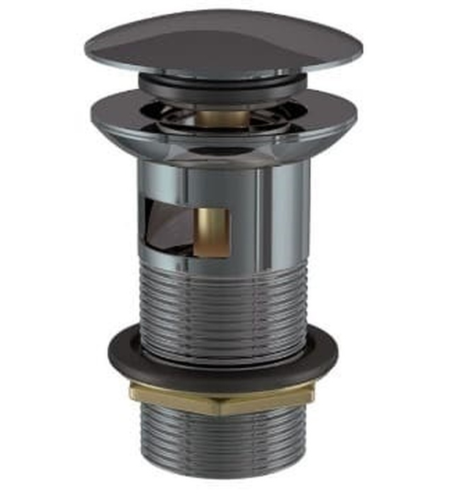 Đầu xả nhấn có tràn màu đen chrome Jaquar ALD-BCH-729