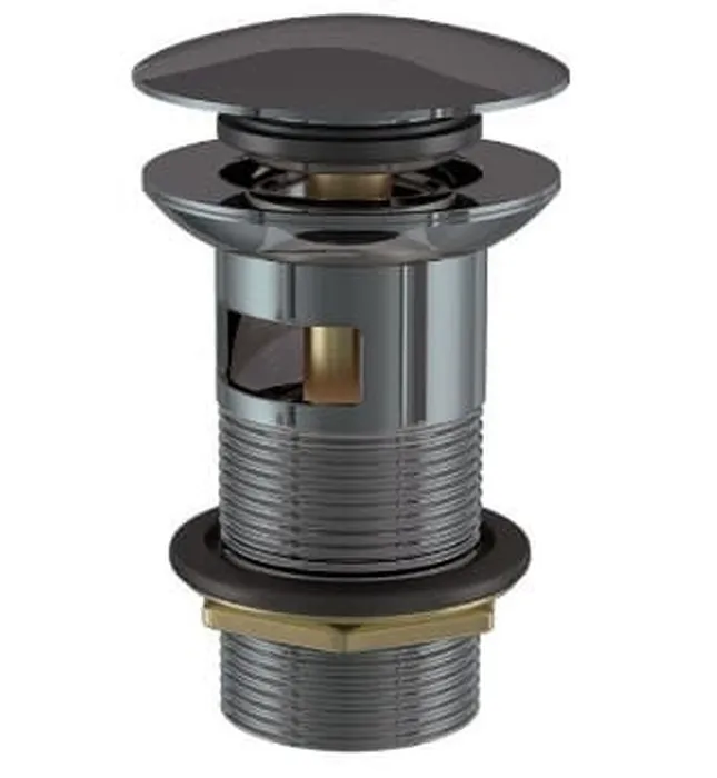 Đầu xả nhấn có tràn màu đen chrome Jaquar ALD-BCH-729