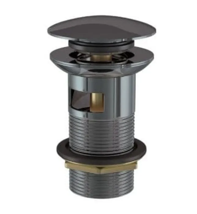 Đầu xả nhấn có tràn màu đen chrome Jaquar ALD-BCH-729