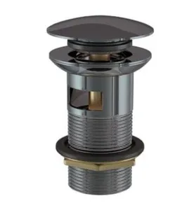 Đầu xả nhấn có tràn màu đen chrome Jaquar ALD-BCH-729
