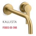 Vòi rửa mặt âm tường nóng lạnh màu đồng Kallista P26613-00-2MB
