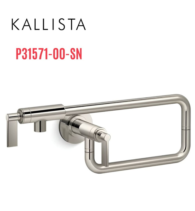 Vòi phụ gắn tường cho bếp màu nickel Kallista P31571-00-SN