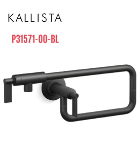 Vòi phụ gắn tường cho bếp màu đen Kallista P31571-00-BL