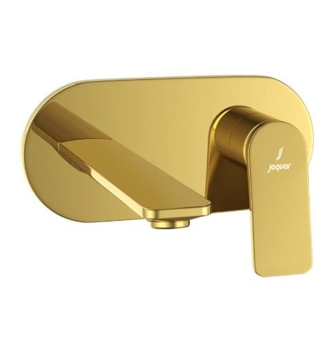 Mặt nạ vòi lavabo nóng lạnh âm tường mạ vàng sáng Jaquar LAG-GBP-91233NK
