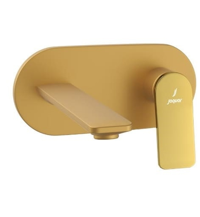 Mặt nạ vòi lavabo nóng lạnh âm tường mạ vàng Jaquar LAG-GMG-91233NK