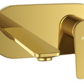 Mặt nạ vòi lavabo nóng lạnh âm tường mạ vàng sáng Jaquar LAG-GBP-91233NK