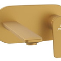 Mặt nạ vòi lavabo nóng lạnh âm tường mạ vàng mờ Jaquar LAG-GMP-91233NK