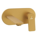 Mặt nạ vòi lavabo nóng lạnh âm tường mạ vàng mờ Jaquar LAG-GMP-91233NK