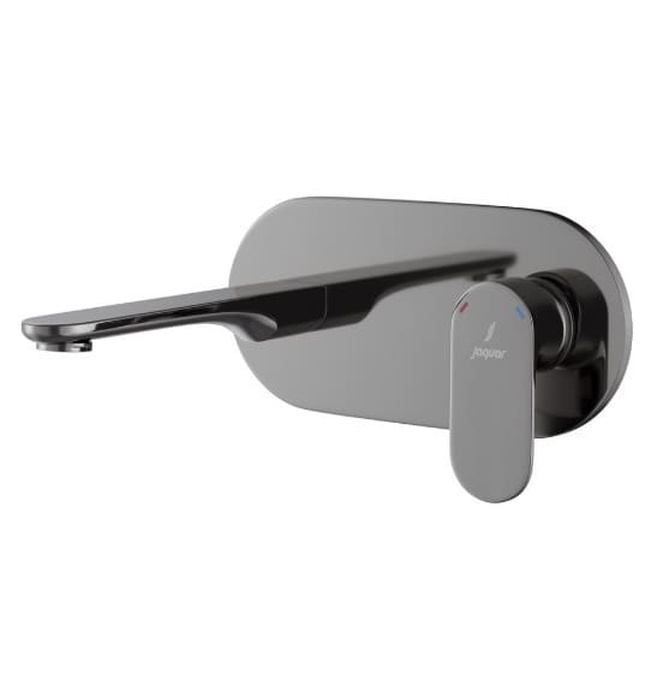 Mặt nạ vòi lavabo nóng lạnh âm tường mạ đen chrome Jaquar OPP-BCH-15233NKPM