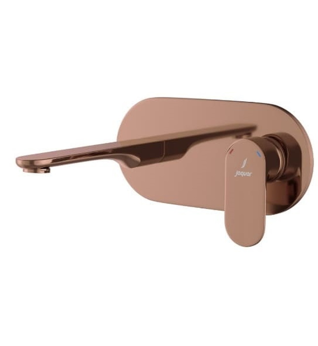 Mặt nạ vòi lavabo nóng lạnh âm tường mạ đồng đỏ Jaquar OPP-BGP-15233NKPM