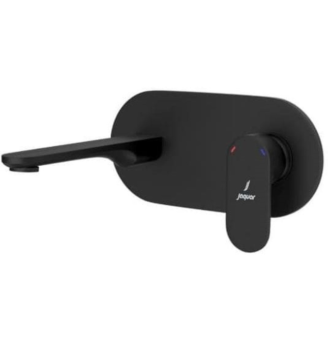 Mặt nạ vòi lavabo nóng lạnh âm tường mạ đen mờ Jaquar OPP-BLM-15233NKPM