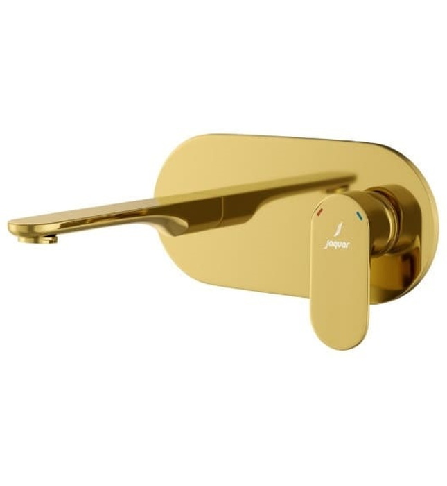 Mặt nạ vòi lavabo nóng lạnh âm tường mạ vàng sáng Jaquar OPP-GBP-15233NKPM