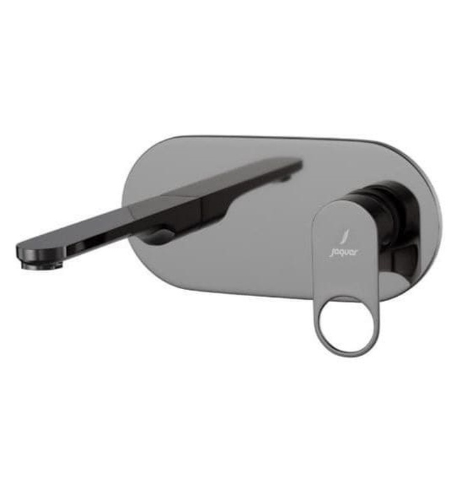 Mặt nạ vòi lavabo nóng lạnh âm tường mạ đen chrome Jaquar ORP-BCH-10233NKPM