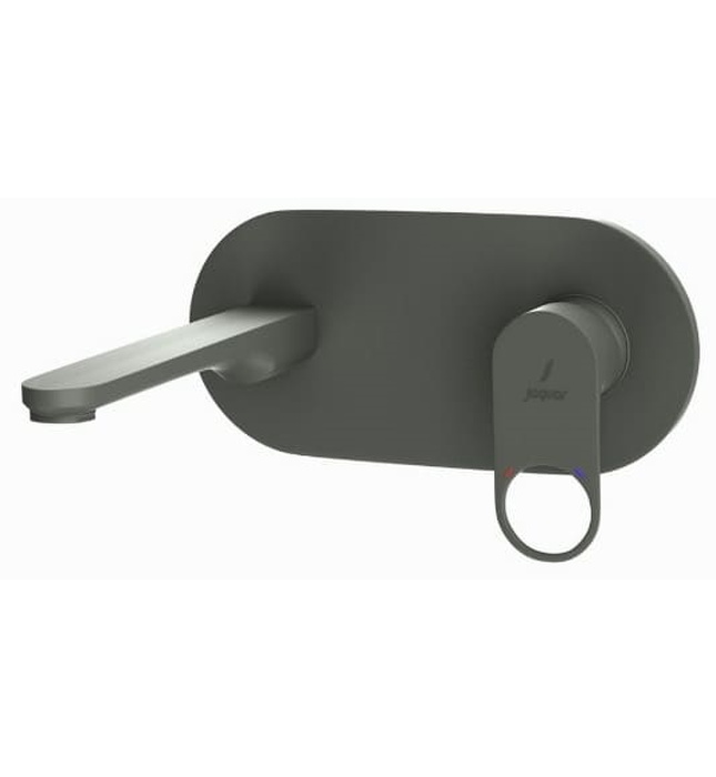Mặt nạ vòi lavabo nóng lạnh âm tường mạ than chì Jaquar ORP-GRF-10233NKPM