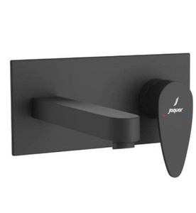 Mặt nạ vòi lavabo nóng lạnh âm tường mạ đen mờ Jaquar VGP-BLM-81233NK