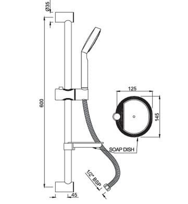 Thân cây sen tắm mạ vàng sáng Jaquar SHA-GBP-1211NV
