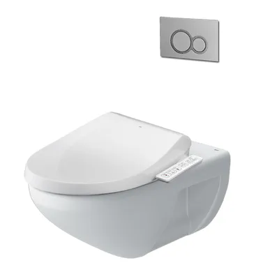 Bồn cầu âm tường nắp điện tử Inax AC-23P+CW-H18VN/BW1