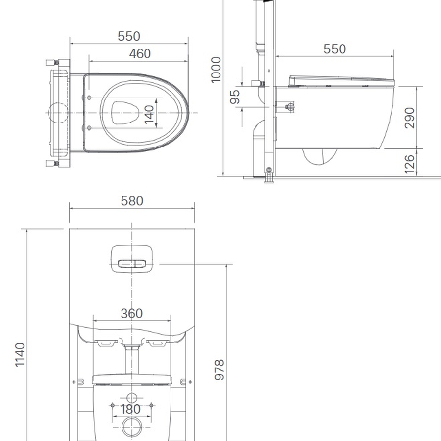 Bàn cầu két nước âm tường nắp êm Inax AC-952VN (AC952VN)