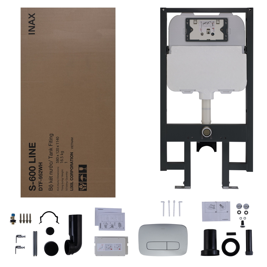 Bàn cầu két nước âm tường nắp êm Inax AC-952VN (AC952VN)