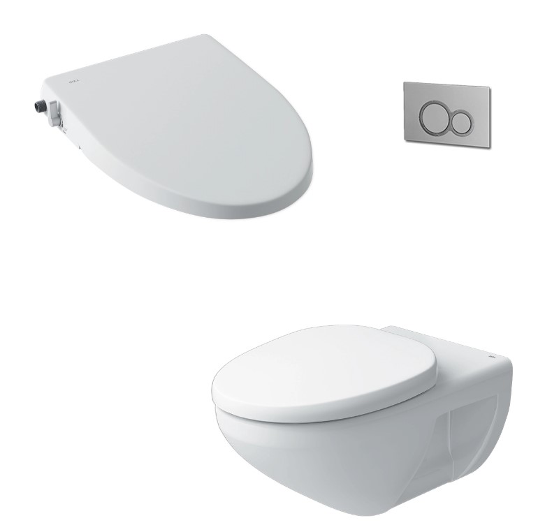 Bàn cầu âm tường nắp rửa cơ Inax AC-23P+CW-S15VN