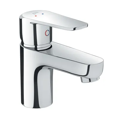Vòi chậu rửa mặt 1 lỗ thấp nóng lạnh Inax LFV-2012S-R