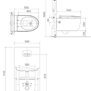 Bàn cầu két nước âm tường nắp êm Inax AC-952VN (AC952VN)