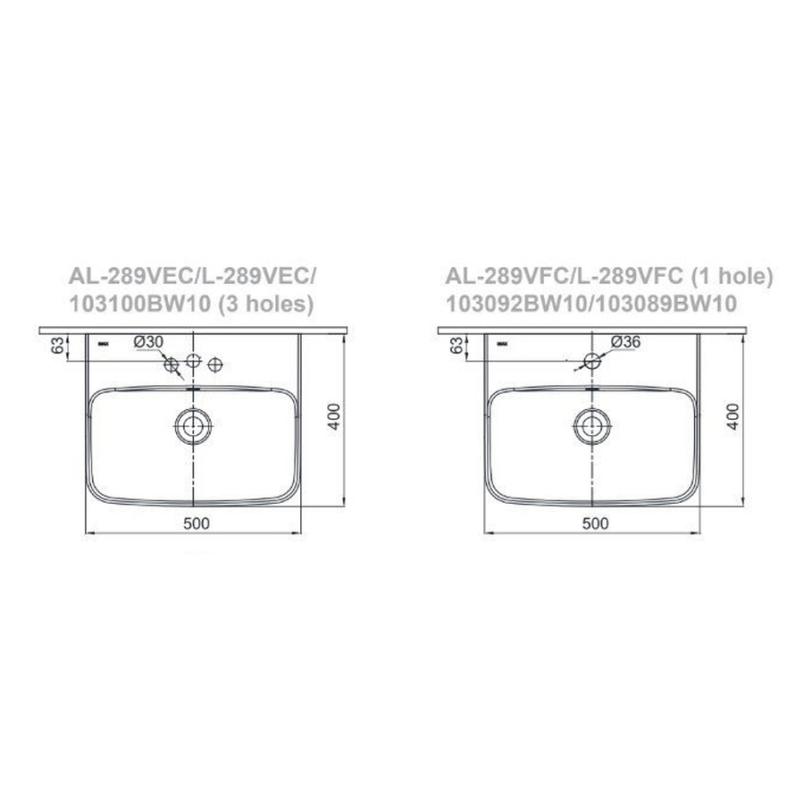 Chậu rửa mặt treo tường men Aqua Inax AL-289V