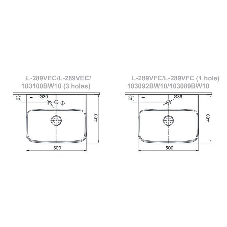 Chậu rửa mặt treo tường Inax L-289V