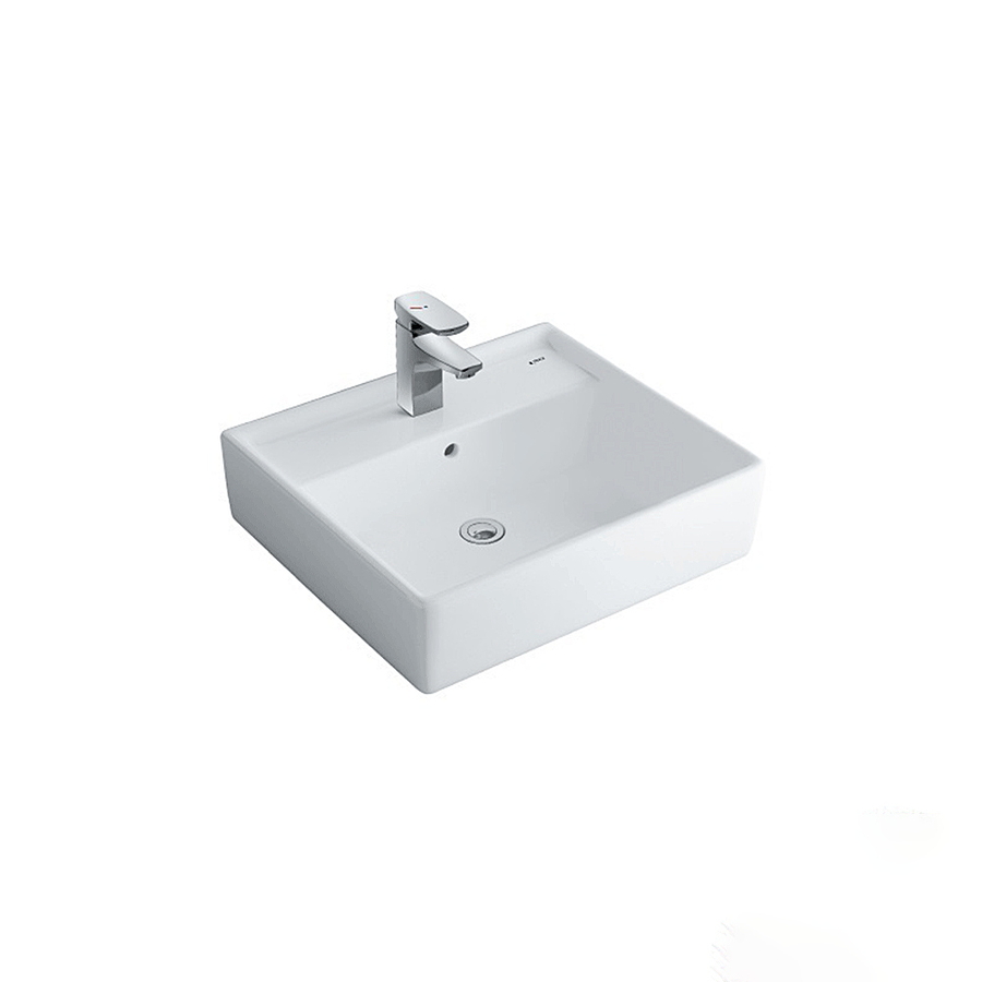 Chậu rửa mặt đặt bàn vuông 3 lỗ Inax AL-293VEC