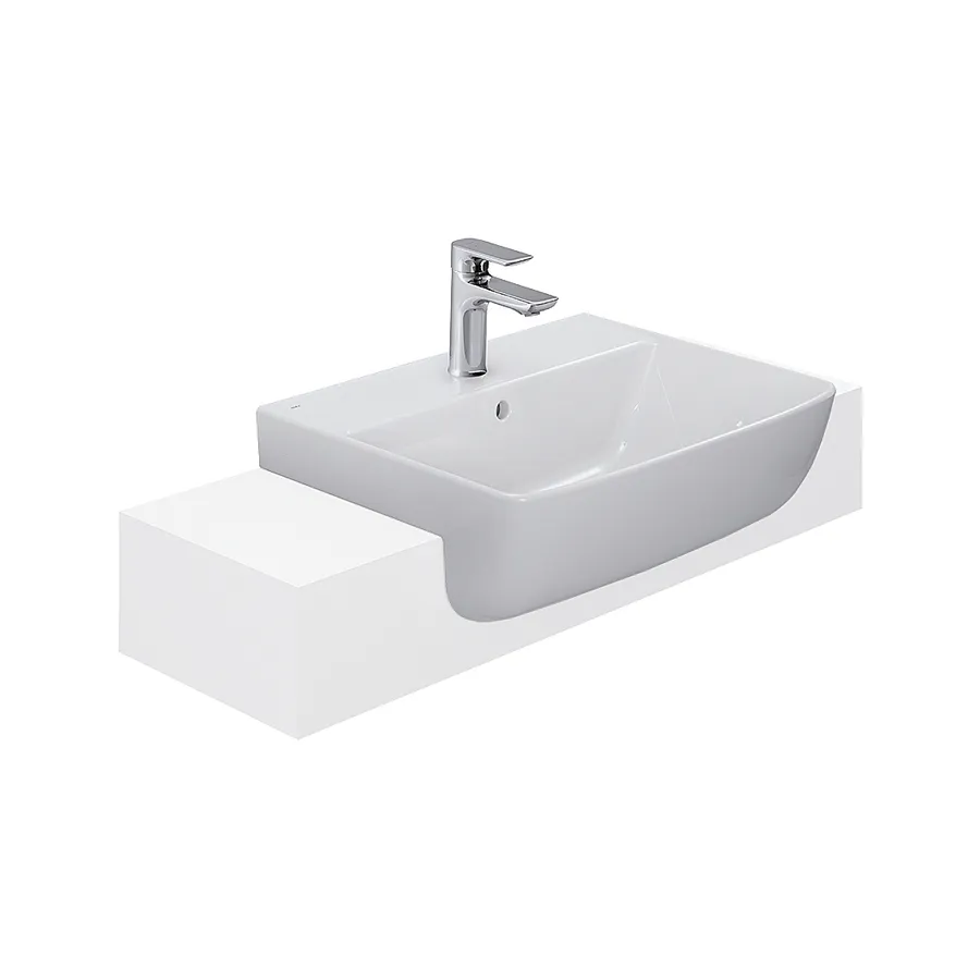 Chậu Rửa Mặt Lavabo Bán Âm Inax 3 lỗ AL-345VEC/BW1