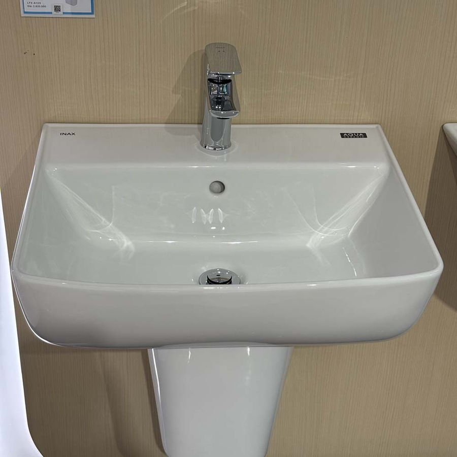 Chậu rửa mặt treo tường 1 lỗ Inax AL-312V(FC) không chân