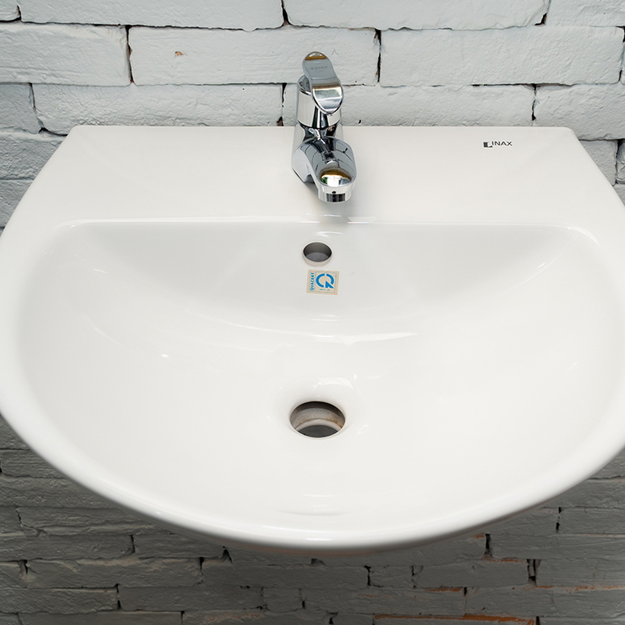 Chậu rửa mặt treo tường 1 lỗ Inax L-285VFC