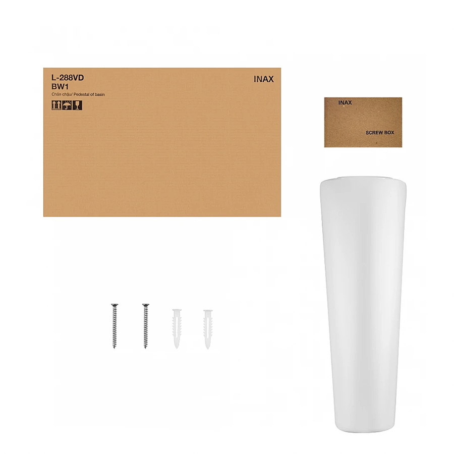 Chậu rửa mặt treo tường Chân dài Inax L-285V+L-288VD