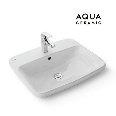 Chậu rửa mặt bàn đá dương vành Inax AL-2398V Aqua Ceramic