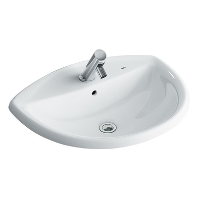 Chậu rửa mặt bàn đá dương vành 1 lỗ Inax L-2396V(FC)