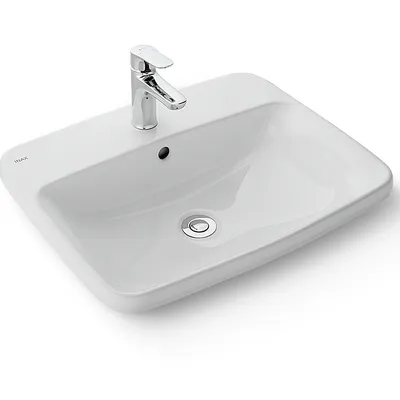 Chậu rửa mặt bàn đá dương vành Inax L-2398VFC/BW1