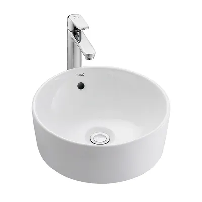 Chậu rửa mặt dương bàn tròn Inax L-295V/BW1