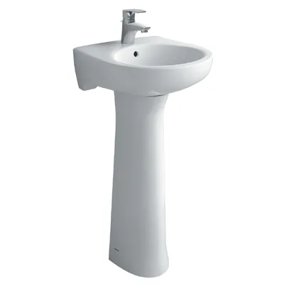 Chậu rửa mặt treo tường chân dài Inax L-284V/BW1+L-284VD/BW1