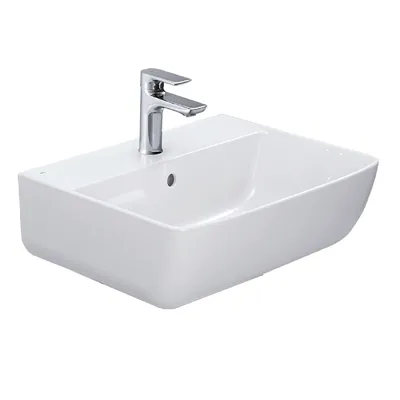 Chậu rửa mặt treo tường 1 lỗ Inax L-312VFC/BW1 không chân
