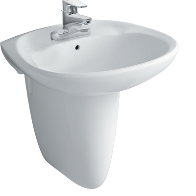 Chậu rửa mặt treo tường chân lửng Inax L-284V+L-284VC