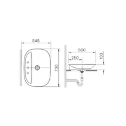 Chậu rửa mặt đặt bàn đá 3 lỗ Inax AL-S640V(GC)