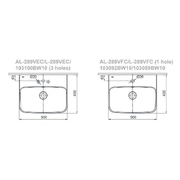 Chậu rửa mặt treo tường men Aqua Inax AL-289V