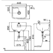 Chậu rửa đa năng treo tường Inax S-17V 