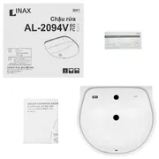 Chậu rửa mặt âm bàn đá 1 lỗ Inax AL-2094VFC/BW1