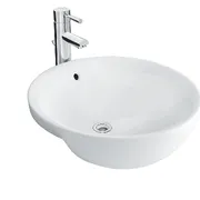 Chậu rửa mặt bán âm bàn đá tròn Inax L-333V/BW1