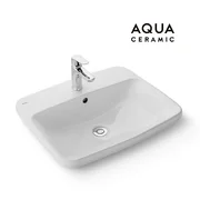 Chậu rửa mặt bàn đá dương vành Inax AL-2398VEC/BW1