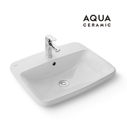Chậu rửa mặt bàn đá dương vành Inax AL-2398V Aqua Ceramic