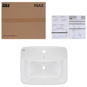 Chậu rửa mặt bàn đá dương vành Inax L-2398V