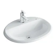 Chậu rửa mặt bàn đá dương vành Inax L-2395VFC/BW1